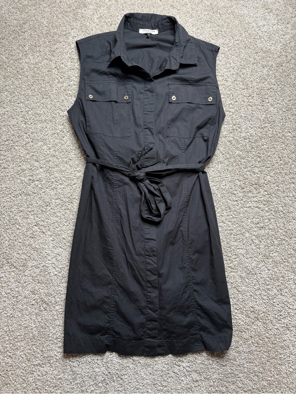 Halston Heritage Button Up Tank Dress